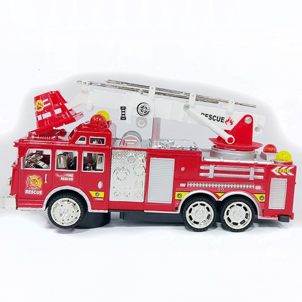 Fire Truck Toy for Toddlers LED, Light Up, Sirens, Bump and