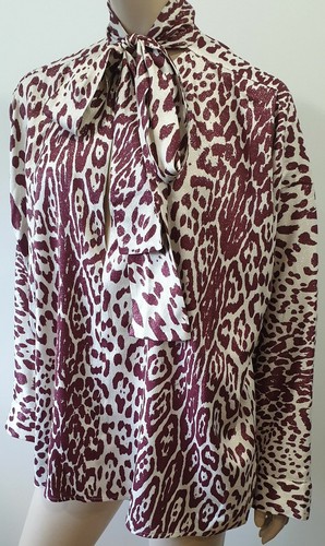 HAIDER ACKERMANN Burgundy Cream Silk 