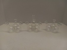 Juego de 3 jarrones de propogación de vidrio transparente 3-5-3 cogollos