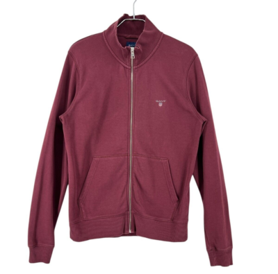 GANT Reißverschluss Hoher Kragen Weinrot Strickjacke Pullover