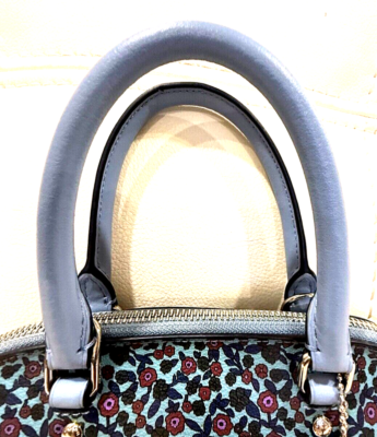 NWT Coach Mini Sierra Ranch Blue Floral Satchel Mist Cornflower