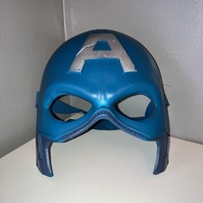 Captain America Mask The First Avenger Youth Blue Costume 2011 Hook Loop Marvel