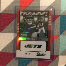 Zach Wilson Jets Classics Beginnings Red 10/50 made RC 2021 panini classics H2