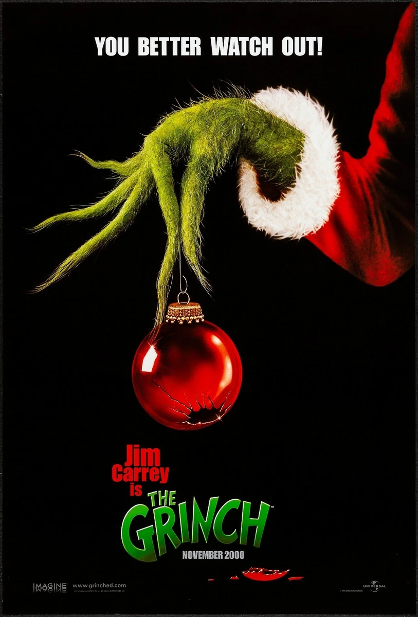 Grinch original movie poster DS 27x40 SEUSS HOW THE GRINCH STOLE