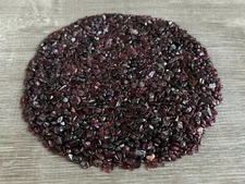 Grade A++ Garnet Semi Tumbled Gemstone Mini Chips 3 - 5 mm, Wholesale Bulk Lot