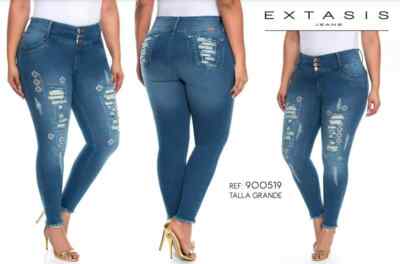 Extasis, Plus Size, Colombian Push Up Jeans, Levanta cola, USA Size 11 - 13