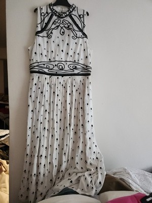 sachin and babi light blue dress Karen Millen Embroidered Cornelli Tape Woven Dress main image 0