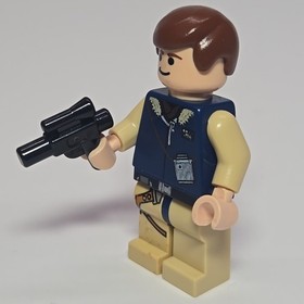 Lego Star Wars Han Solo Light Nougat, Reddish Brown Hair, Tan Legs SW0081 Read 