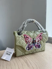 Kurt Geiger London Mini Kensington Butterfly Leather Convertible Crossbody Bag