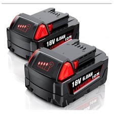 Milwaukee Battery Replacement 6000mah 18V Lithium High Capacity 2pack Fits M18