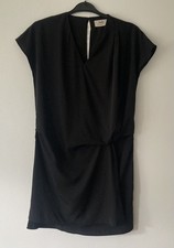 Hush size 8 US 4 black shift asymmetric short v neck dress