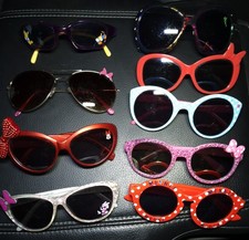 Disney, Young Girl's Various Sunglasses Lot Of 9, Minnie Mouse, Etc. T1 