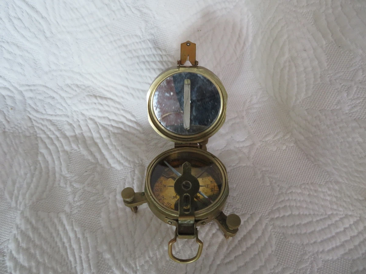 Boussole De Poche Marine Laiton Vintage NORVILLE - Reproduction WW2 - Neuve