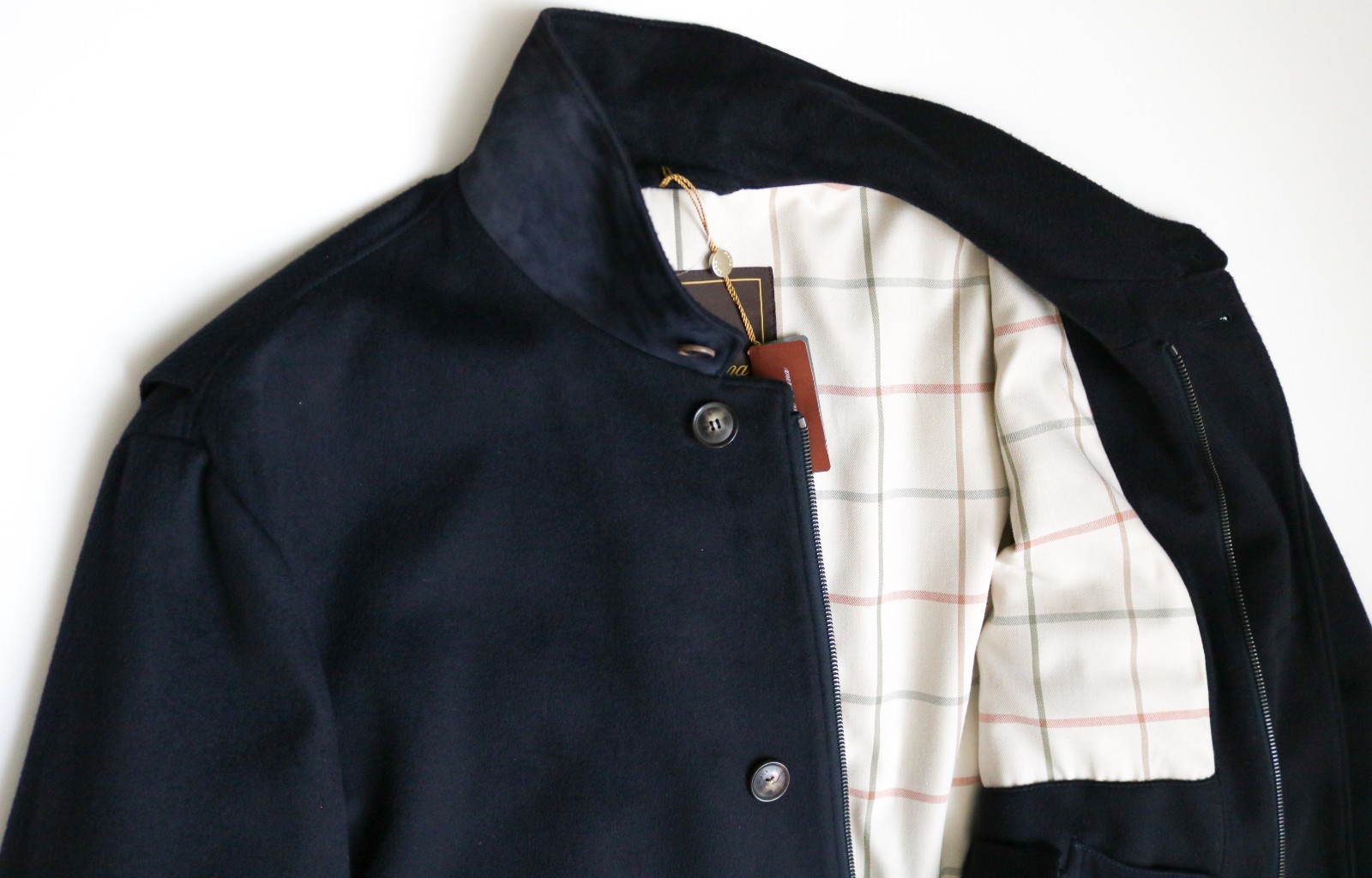 $19K LORO PIANA Navy Roadster Villa d'Este 100percent Vicuna Jacket Coat 56 Euro 2XL image 8