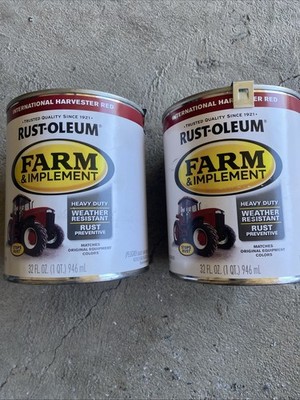 Rust-Oleum Farm & Implement Enamel Paint Caterpillar Red Quart, Pack of 2