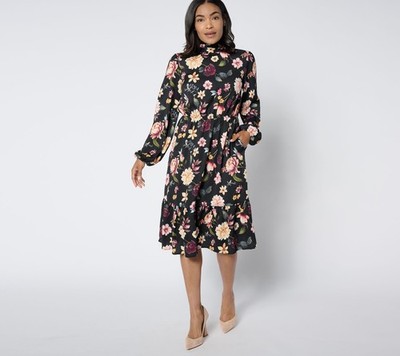 Studio Park Women's Dress Sz XS X Ali Carr Tiered Ruffle Bow Black A656171