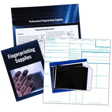 FD-258 Fingerprint Kit: 5 Applicant Cards, Ink, and Directions
