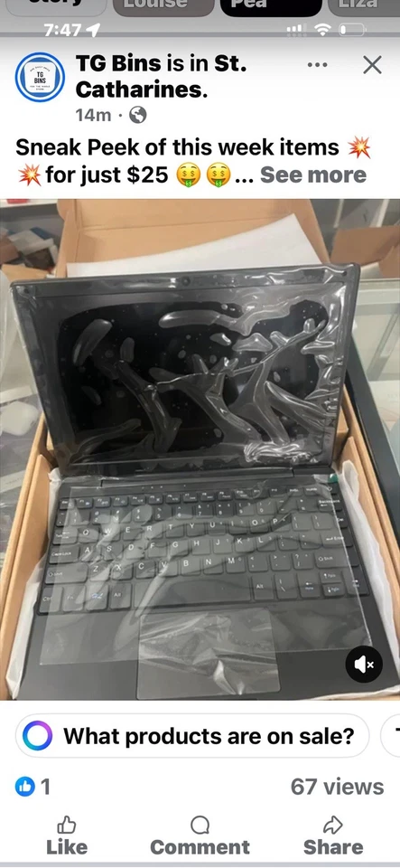 Windows 10 Laptop 10.1 Inch Quad Core Notebook Slim& Lightweight - black - Image 2 of 4