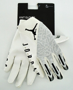 Nike Jordan Vapor Knit Football Gloves Men's Medium White/Black