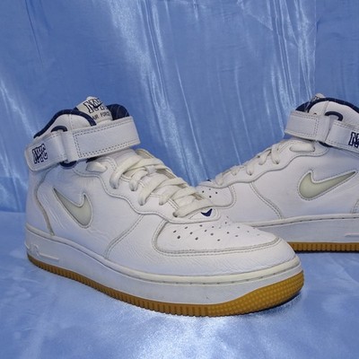 NIKE AIR FORCE 1 NYC MID SNEAKER GR 42 SCHUHE AF1 EBERNON WHITE PRM SELTEN RAR