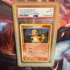 CHARMANDER (RARE HOLO SWIRL )113 FIRE RED & LEAF GREEN  PSA 8 (New Cert W/Guard)