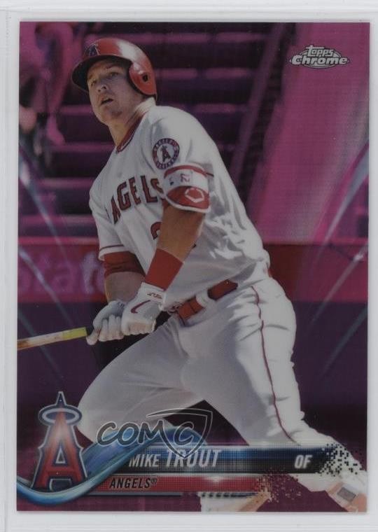 2018 Topps Chrome Pink Refractor Mike Trout #100
