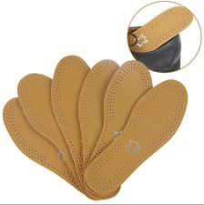 For Shoes Leather Insoles Men Women Insert Insole Cowhide Shoe Pads Shoe