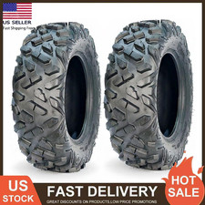 Set 2 25x8-12 UTV ATV Tires 25x8x12 All Terrain 25 8 12 Heavy Duty 6PR Tubeless
