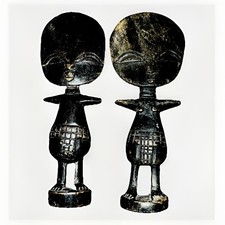 African Akuaba fertility dolls, originating from the Ashanti people of Ghana.