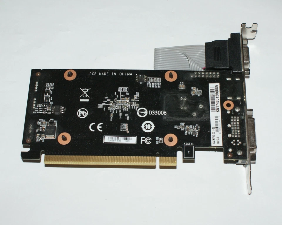 Gigabyte NVIDIA GT710 1GB PCIE VGA/DVI/HDMI Graphics Card - Image 2 of 3