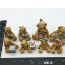 Enesco Cherished Teddies Priscilla Hillman Resin Figurine Lot of 8 Vintage 1990s