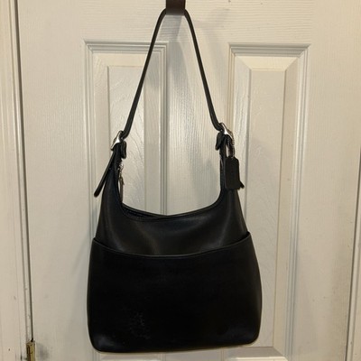 バッグ vintage coach old hobo shoulder bag COACH Vintage Legacy Hobo Black Leather Top Zip Shoulder Bag