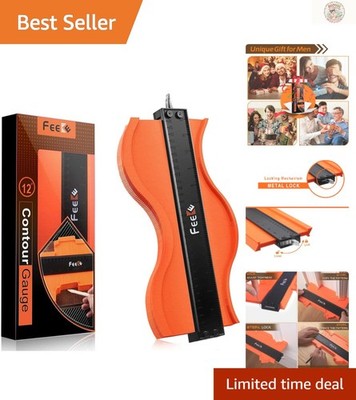 High-Precision 12-Inch Contour Gauge with Adjustable Lock - Men s Tool Gift