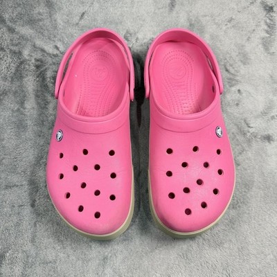 Crocs Crocband Clog Sandals Mens Size 13 Pink Slip On Casual Comfort Shoes