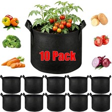 10 Pack 5 Gallon Plant Grow Bags Fabric Pot N...