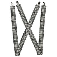Buckle-Down Suspenders, Plaid Curls Gray 1.5-Inch Wide Regular (Us Import)