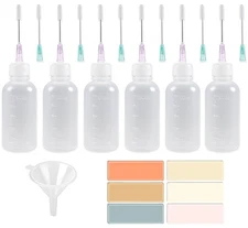 6 Pack Needle Tip Squeeze Bottle 50mL(1.69 OZ) Precision Gun Oil Oiler Bottles