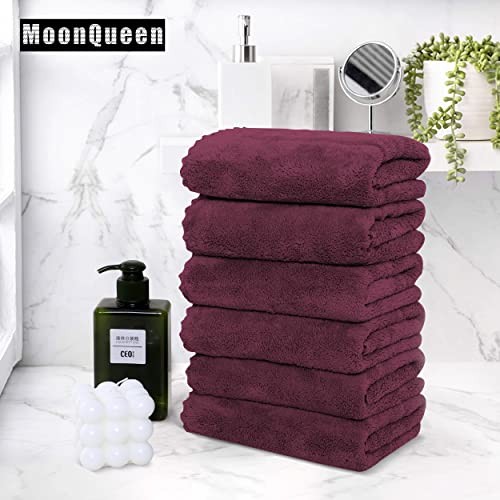 18 Pack Premium Hand Towels - Quick Drying - Hand Towels - 18 Pack Burgundy - Picture 5 of 7