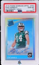 2018 Donruss Optic Sam Darnold Rookie Autographs Holo #151