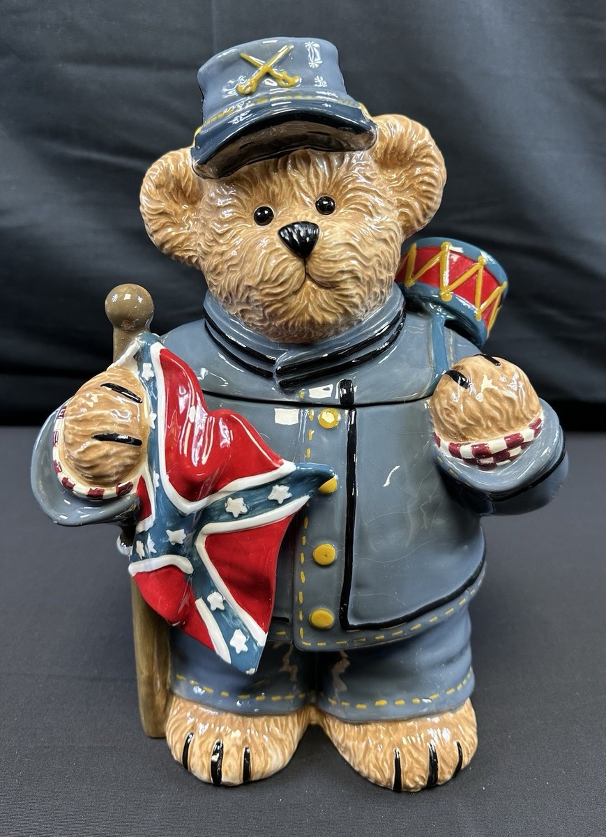 RARE Vintage Boyds Bear Civil War Confederate Soldier Cookie Jar
