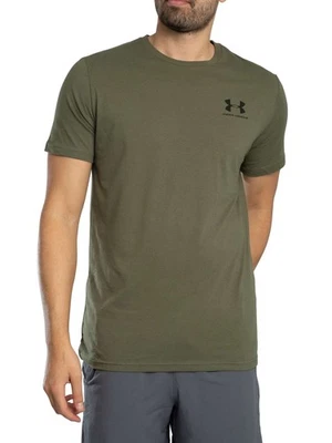 Under Armour Herren Locker sitzendes T-Shirt mit Logo auf der linken Brust, Grün - Bild 1 von 4