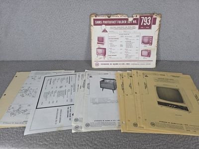 #ad Sams 793 Vintage GE Olympic Philco Zenith TV Repair Service Manuals 1966 $7.99