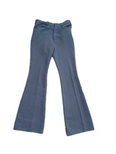 70s Vintage High Rise Flare Bell Bottom Pants in Light Blue Size 31
