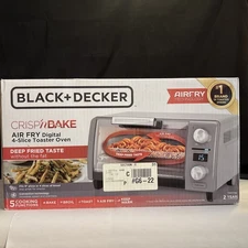 Black & Decker Crisp N Bake 4 Slice Toaster Oven Air Fry TOD1775G - NEW