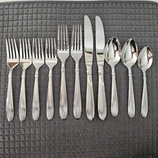 Gorham Squire 11pc Set Dinner Salad Fork Spoon Teaspoon 18/8 Stainless Flatware