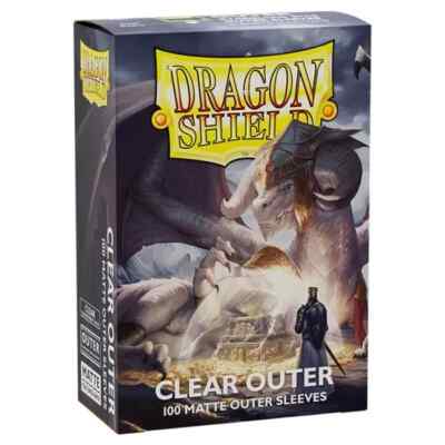 Dragon Shield card Deck Protector Outer Sleeves: Matte: Clear (100) standard siz