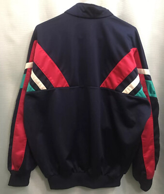 7-L-42/44 Vintage 1980s ADIDAS Track Tennis Jacket FUSCHIA PINK