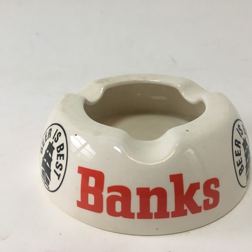 Banks Beer Is Best Keramik weiß Aschenbecher Wade PDM England Vintage UK - Bild 19 von 22