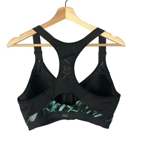 Victoria's Secret Sport VSX Zip Front Blue Green Printed Athletic