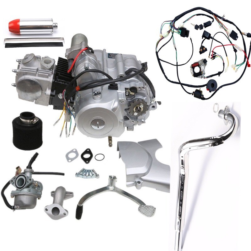 125cc Electric 4Stroke 3+1 Engine Motor Semi Auto + Reverse ATV